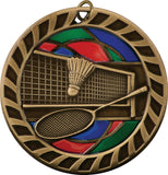 Badminton Stained Glass Medal - 2.5"