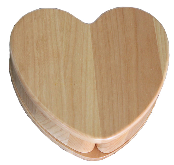 Trinket Box - Heart - Maple