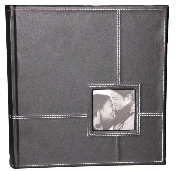 Album - 4x6 - Black w/ White Stitching