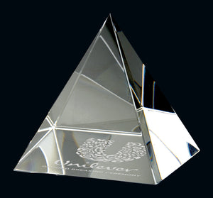 Pyramid Paperweight Award - Optic Crystal