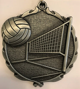 Volleyball Sculptured Medal 1.75"