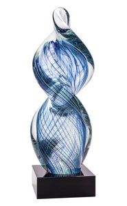 Art Glass - Blue Twist 10"