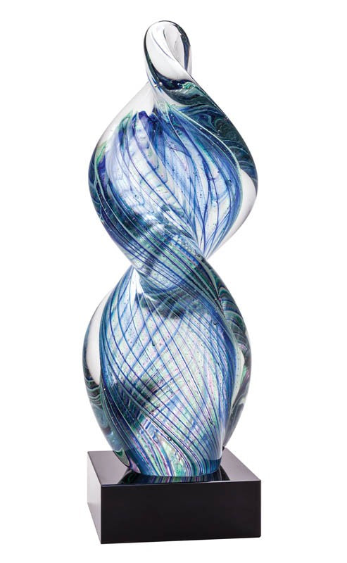 Art Glass - Blue Twist 10