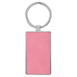 Leatherette/Metal Keychains - Rectangle 1.25x2.75