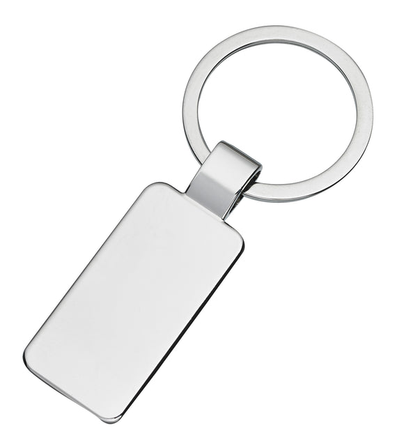Alpine Keychain - Silver Rectangle.