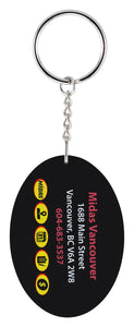 Full Color Sublimation Keychain - Oval PVC