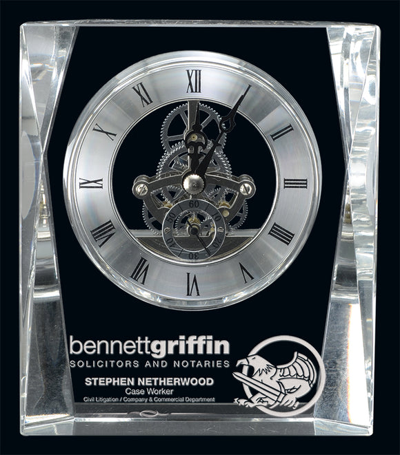 Allegro Clock - Optic Crystal