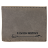 Leatherette Bifold Wallet w/Flip ID - RFID