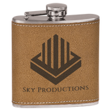 Flask - Brown Leather - 6 oz
