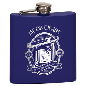 6oz Flask - Matte Blue.