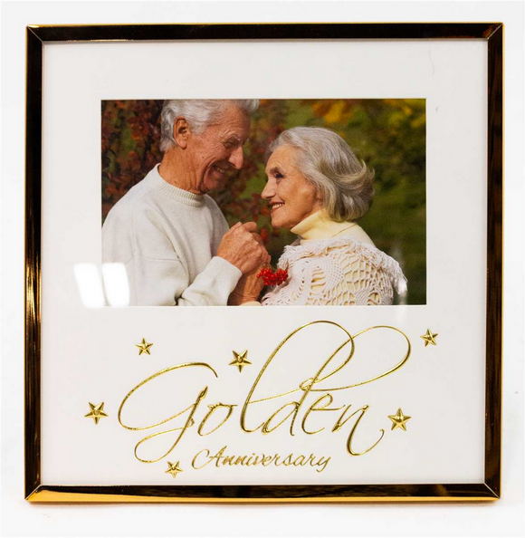 50th Anniversary Frame 4x6 - Golden Star