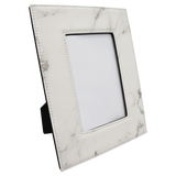 Leatherette Frame - White Marble.