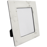 Leatherette Frame - White Marble.