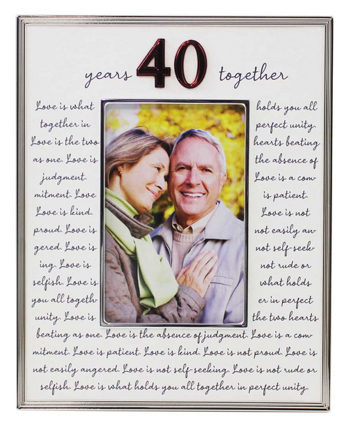 40th Anniversary Frame - 4x6 - Years Together w/Text.