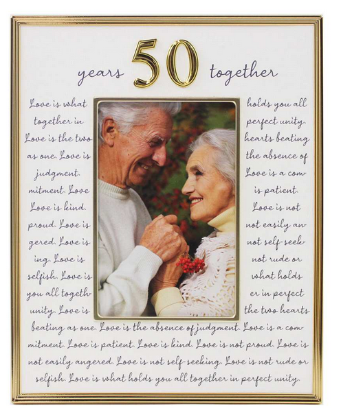 50th Anniversary Frame - 4x6 - Years Together w/Text.