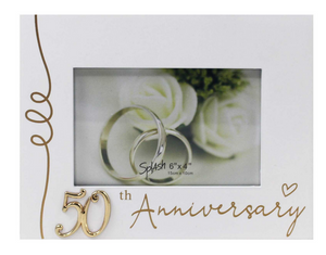 50th Anniversary Frame - 4x6 White.