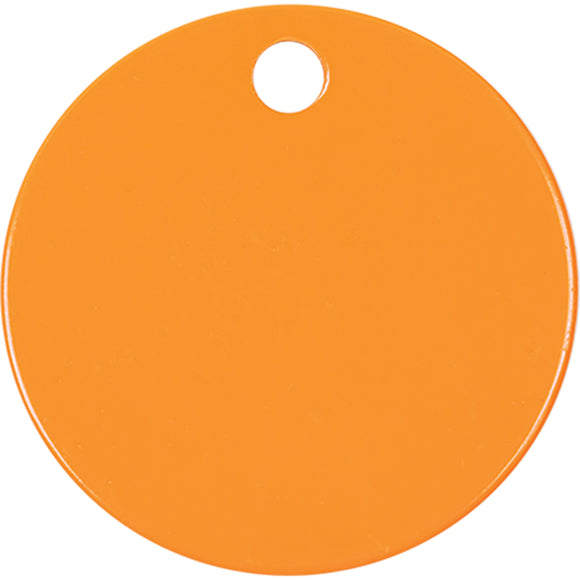 Stainless Steel Tag - Orange Circle