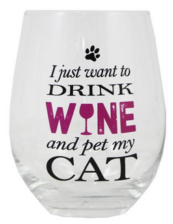 Stemless Wine Glass - Wine Cat