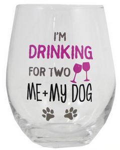 Stemless Wine Glass - Wine Dog