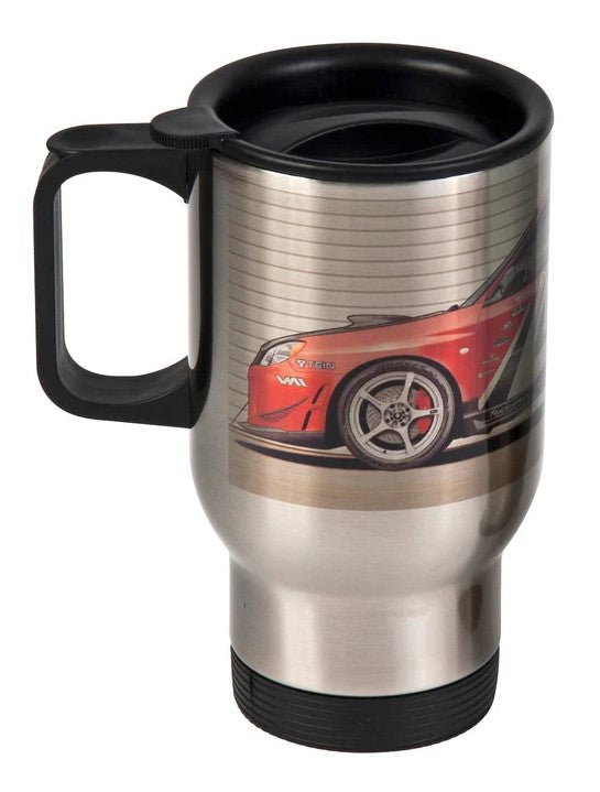 Travel Mug with Color Personalization - Silver 14oz.