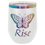 Polar Camel 12oz Stemless Wine Glass - White Prism