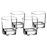 Glass Set 4 piece 8oz Square Rocks