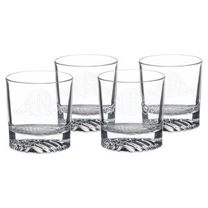 Glass Set 4 piece 9oz Round Rocks