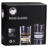 Glass Set 4 piece 9oz Round Rocks