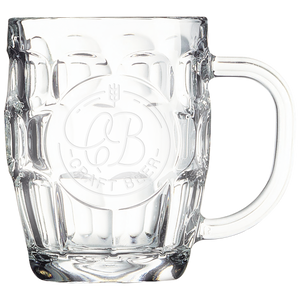 Glass Stein with Oval Engraving Area 20oz.