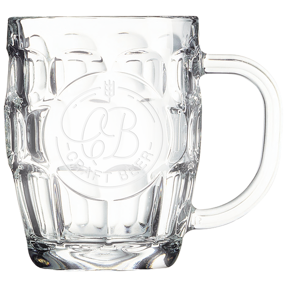 Glass Stein with Oval Engraving Area 20oz.