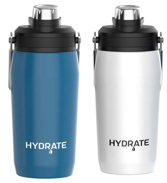 Hydrate St.Steel Water Bottle 20oz w/Straw & Handle