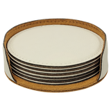 Leatherette Coaster Set with Holder