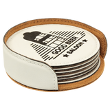 Leatherette Coaster Set with Holder