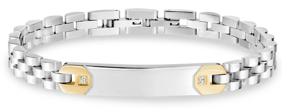 A.R.Z. ID Bracelet Two-Tone - Stainless Steel