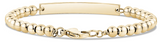 A.R.Z. ID Bracelet with beads - Gold Stainless Steel