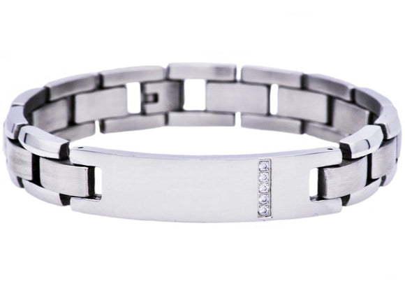Blackjack Bracelet - ID with CZ Accent.