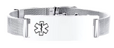 Medical Alert Bracelet - Mesh Buckle Stainless Steel