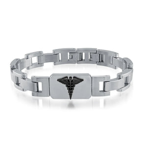 Italgem Medical Alert Bracelet - Swivel Plate with Black Logo