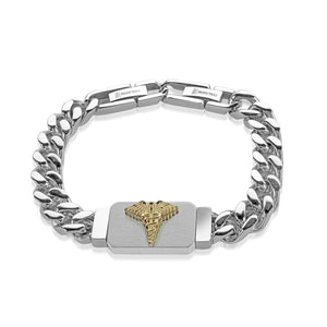 Italgem Medical Alert Bracelet - Swivel Plate with Gold Logo