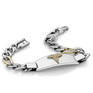 Italgem Medical Alert Bracelet with Gold Logo