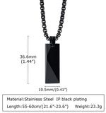 Necklace - Rectangle Geometric - St.Steel