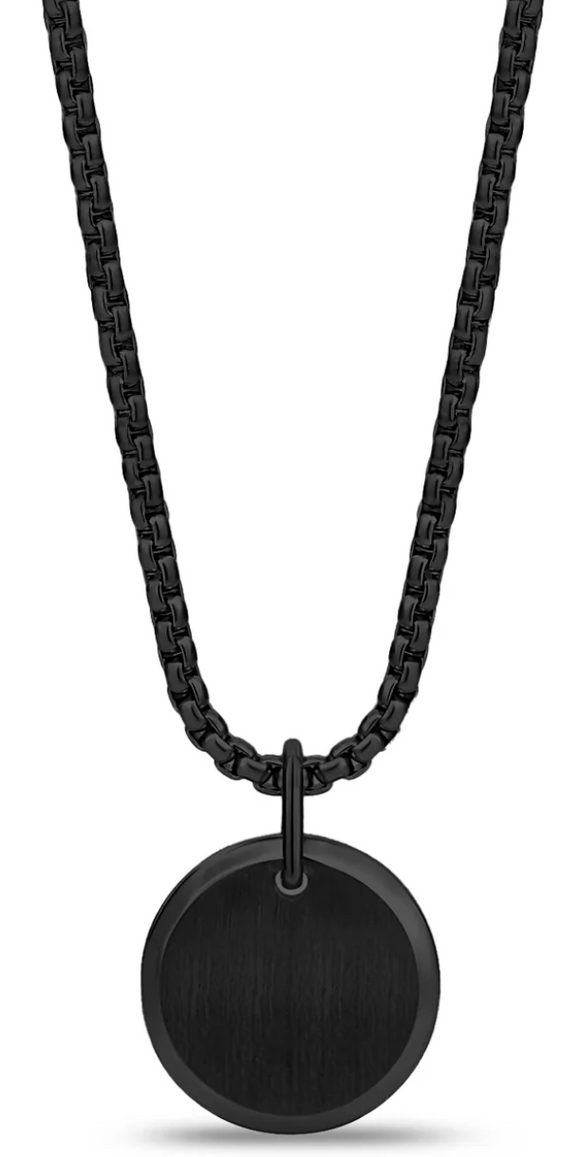 ARZ Round Necklace - Black