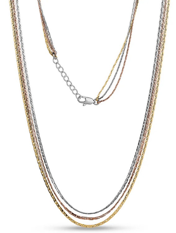 A.R.Z. 3-Tone Necklace - Stainless Steel
