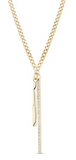 ARZ Dual Bar Necklace - Gold
