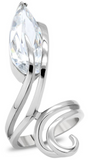 Ring - Stainless Steel Clear with CZ