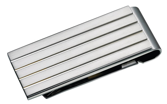 Alpine Money Clip - Silver Stripes