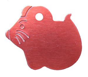 Aluminum Tag - Mouse side - Red