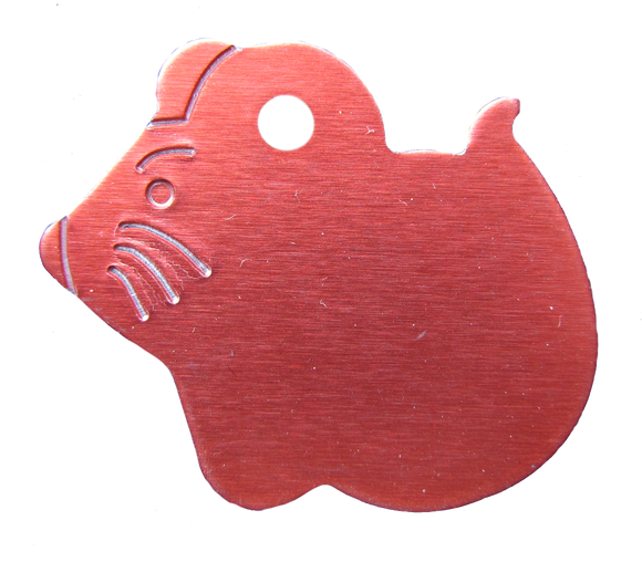 Aluminum Tag - Mouse side - Red