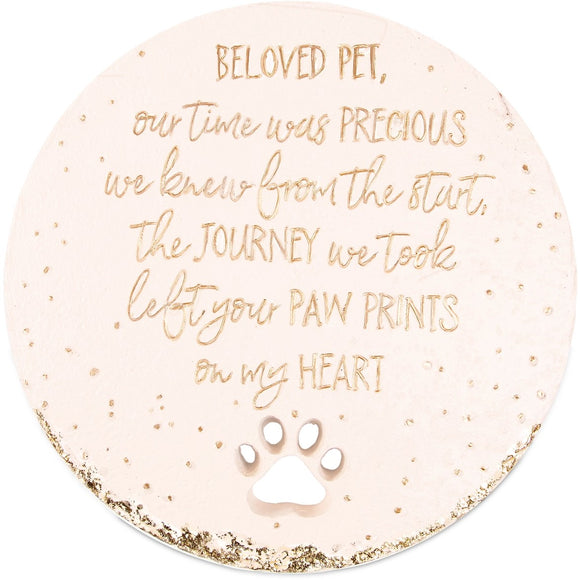 Pet Stone - Beloved Pet with Pawprint Cut-out.