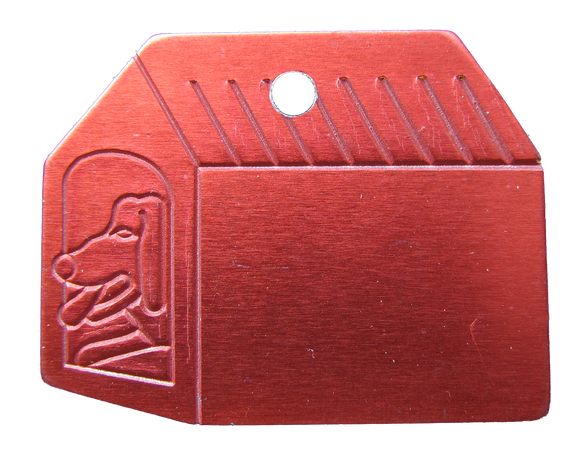 Aluminum Tag - House - Red